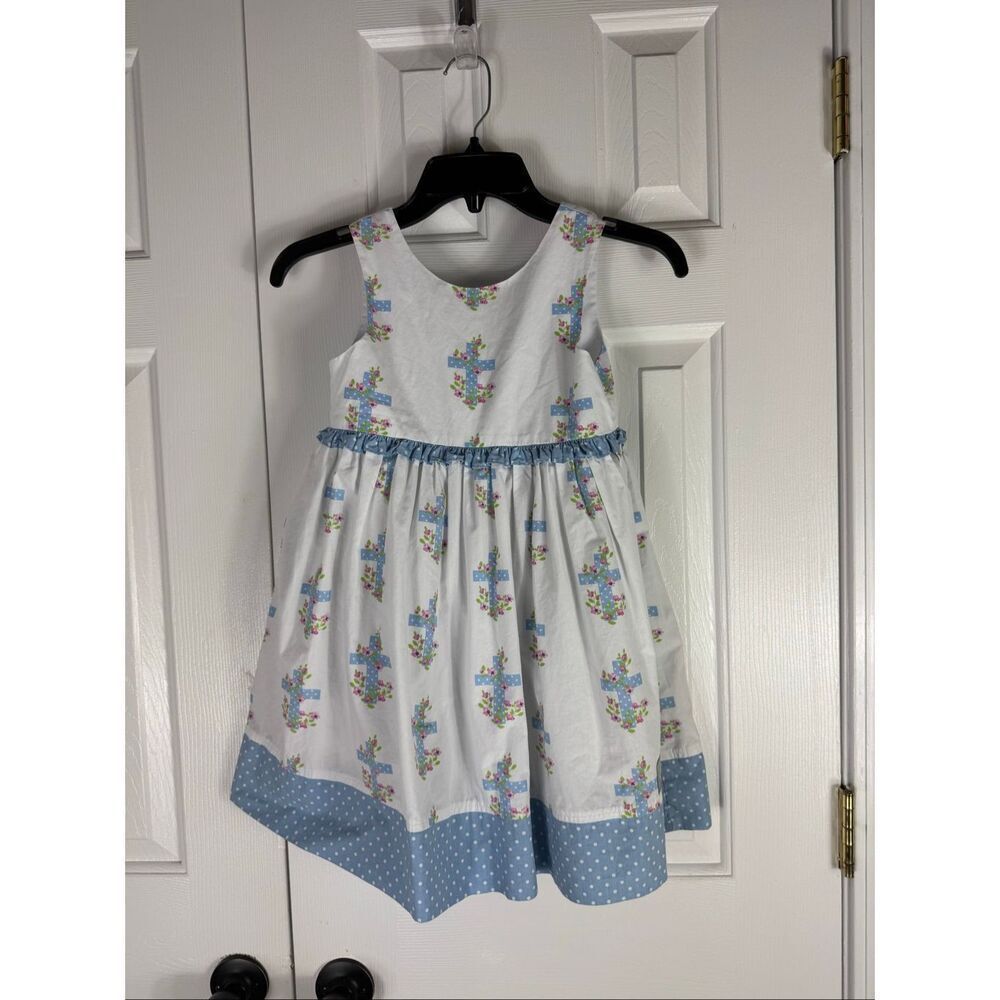 Eleanor Rose Girls Floral Cross Dress Size 6/7